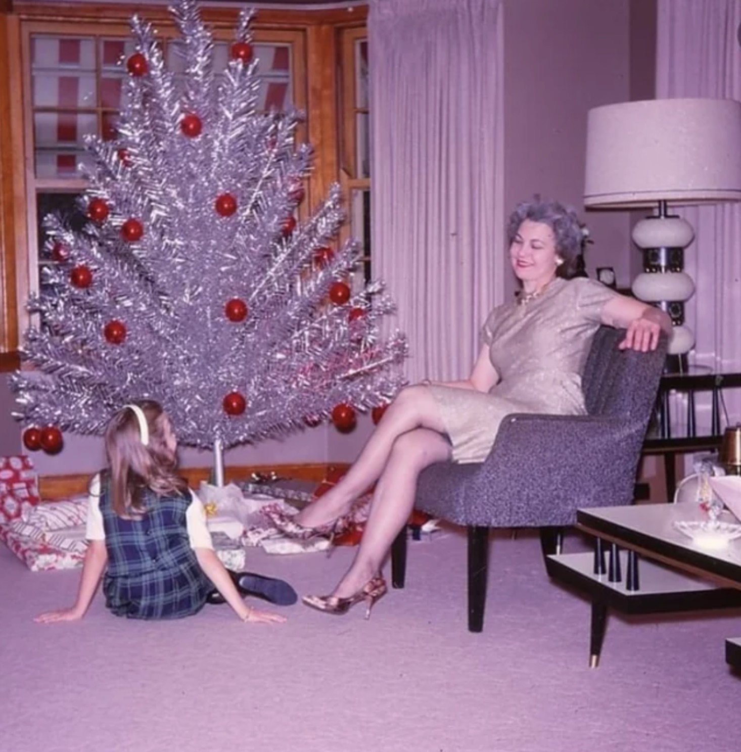 Christmas time in the 1950s. 